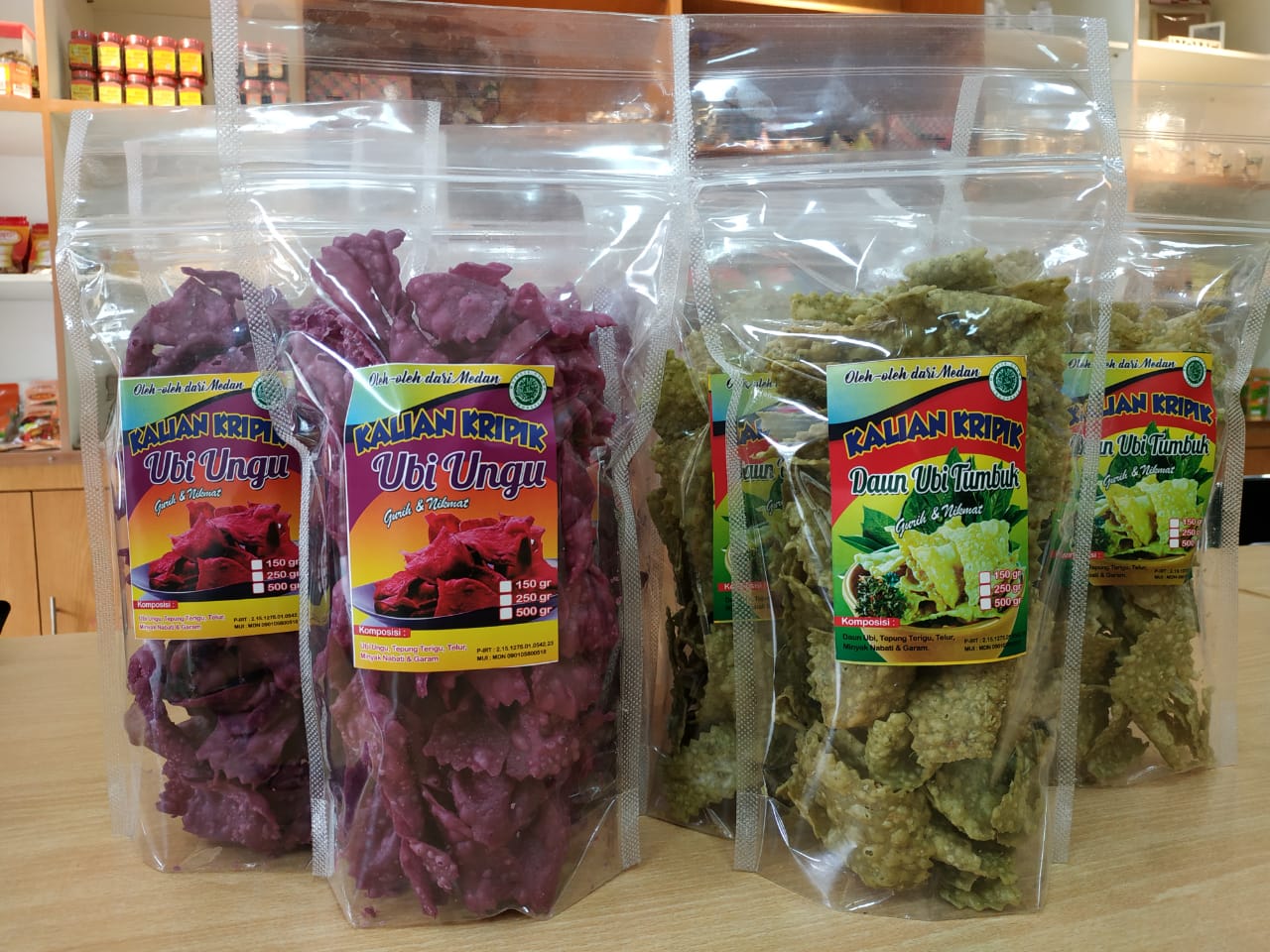 Kalian Kripik, Cemilan  Berbahan Kentang dan Ubi Ungu Rambah  Supermarket